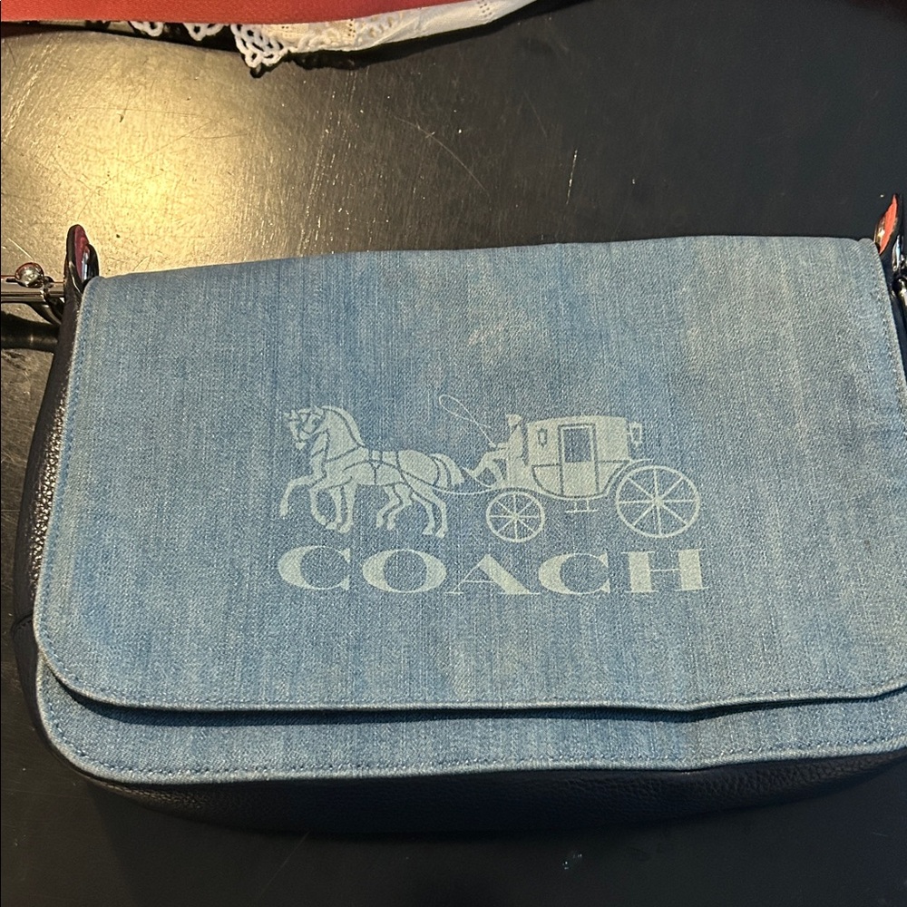Coach Denim Blue Messenger Bag